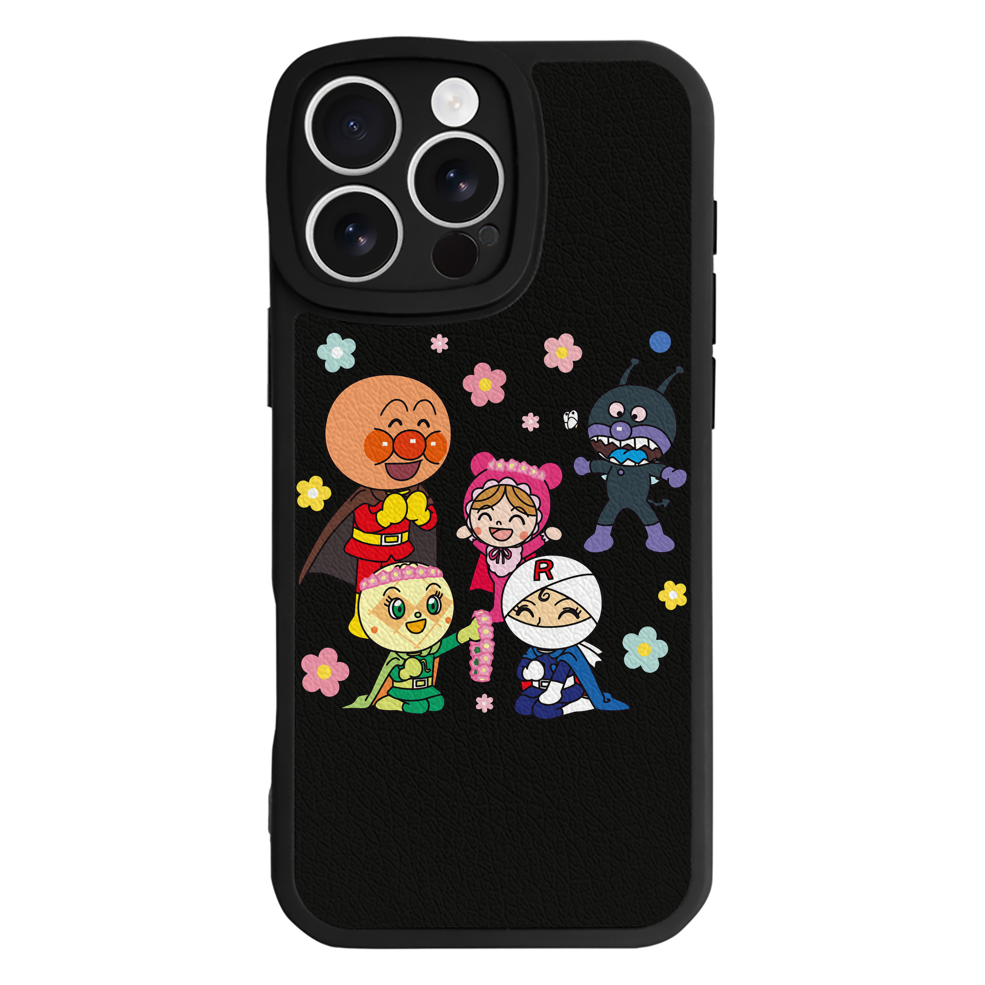 （画像用） アンパンマン Anpanman 【iPhone 16シリーズ対応】シリコンスマホケース（レザー調） 材質：シリコン